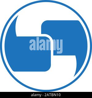 letter bq symbol linked geometric logo vector Stock Vector