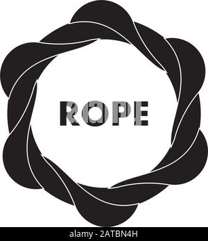 simple circle 3d twist rope symbol motion design logo vector Stock Vector