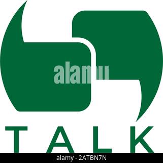 letter bq linked geometric bubble talk symbol logo vector Stock Vector