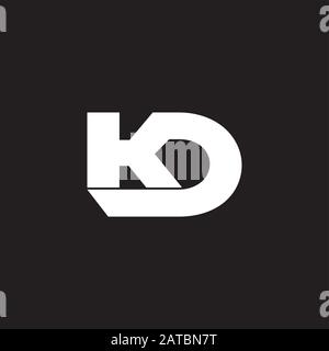 letter kd symbol linked geometric design logo vector Stock Vector