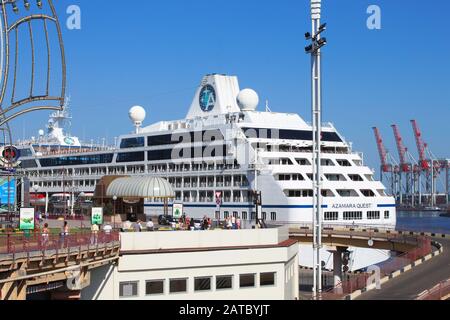 ODESA, UKRAINE - AUGUST 30, 2011: Azamara quest ship in the port. Azamara is a premium-luxury cruise Stock Photo