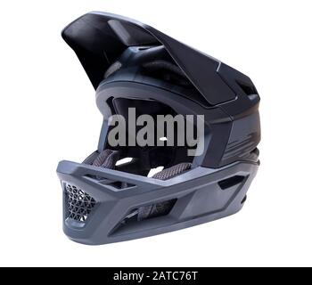 Mountain bike helmet isolated on white Stock Photo