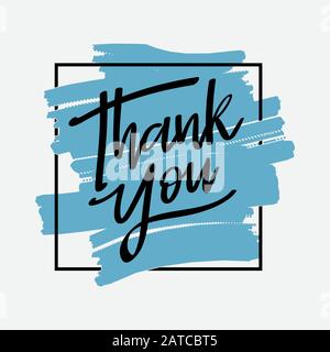 Thank You handwritten, Thank You calligraphy sign, Thank you card vector illustration, Thank you Great lettering and calligraphy for greeting cards, stickers, banners, prints and home interior decor Stock Vector