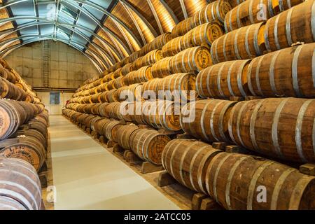 Martinique, France - 14 August 2019: Rum Distillery 'Habitation Clement' in Le Francois Stock Photo