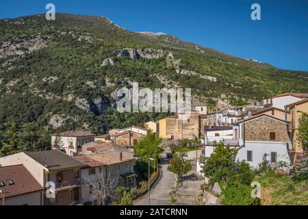 Town of Cerchiara di Calabria, over Abisso del Bifurto (Bifurto Abyss ...