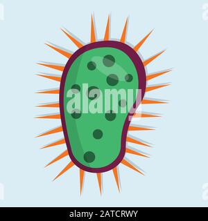 bacteria isolated for science concept icon vector illustration Stock Vector