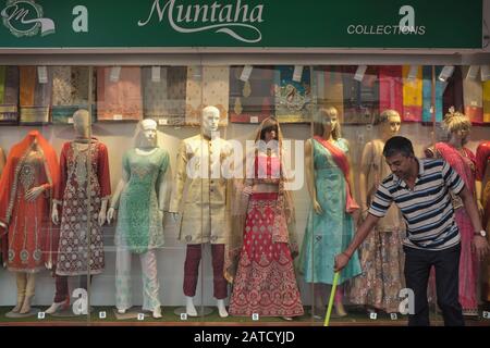 Traditional Indian Clothing Store 2026.Traditional Indian clothes in shop, The Broadway, Southall, London ...