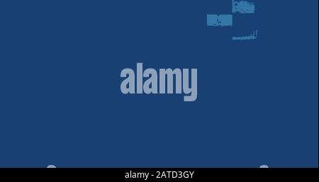 Ancient brick grunge wall texture in classic blue color. Vector illustration. Stock Vector