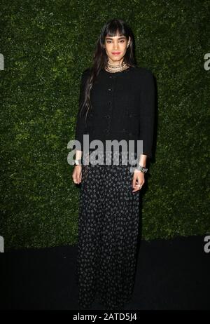 Sofia Boutella arriving at the Charles Finch and Chanel pre-Bafta party