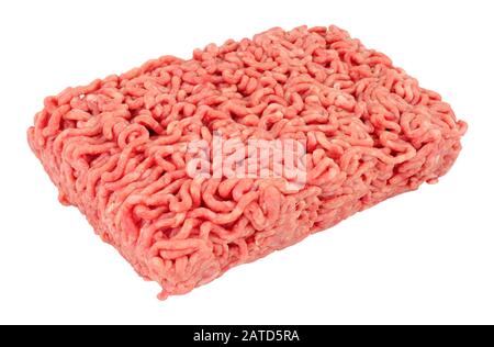 Fresh raw beef mince meat isolated on a white background Stock Photo