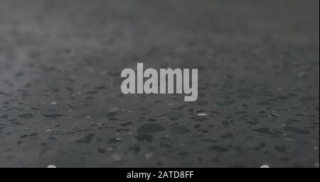 Closeup gray concrete terrazzo countertop, wide photo Stock Photo