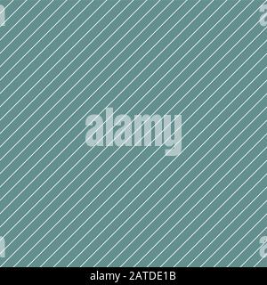 Diagonal lined seamless pattern. Repeating texture with white thin parallel straight lines on green tint background. Vector illustration. Stock Vector