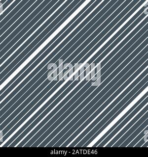 Diagonal striped seamless pattern. Repeating texture with white parallel straight lines and stripes on blue tint background. Lined vector illustration Stock Vector