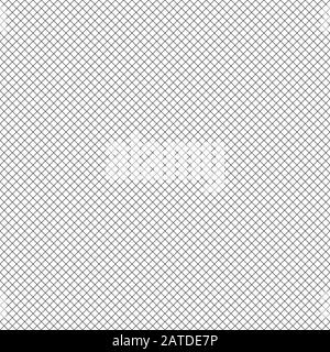 Intersecting perpendicular lined seamless pattern. Repeating mesh texture with black perpendicular crossing lines on white background. Grid checkered Stock Vector