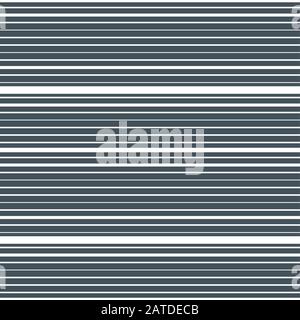 Horizontal striped seamless pattern. Repeating texture with white parallel straight lines and stripes on blue tint background. Lined vector illustrati Stock Vector