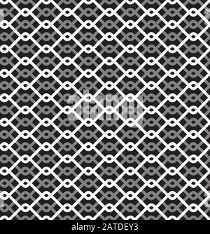 Wired metallic fence seamless texture. Steel wire mesh. Vector repeating pattern in EPS8 format. Stock Vector