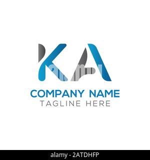 Initial Letter KA Logo Design vector Template. Abstract Letter KA Linked Logo Design Stock Vector