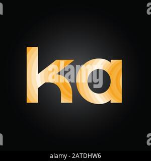 Initial Letter KA Logo Design vector Template. Abstract Letter KA Linked Logo Design Stock Vector