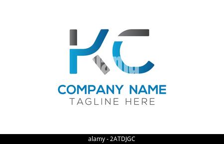 Initial ALphabet KC Logo Design vector Template. Abstract Letter KC Linked Logo Stock Vector
