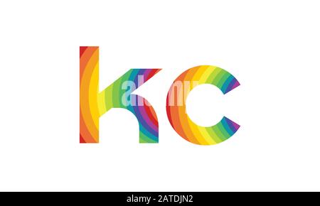 Initial ALphabet KC Logo Design vector Template. Abstract Letter KC Linked Logo Stock Vector