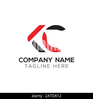 Initial ALphabet KC Logo Design vector Template. Abstract Letter KC Linked Logo Stock Vector
