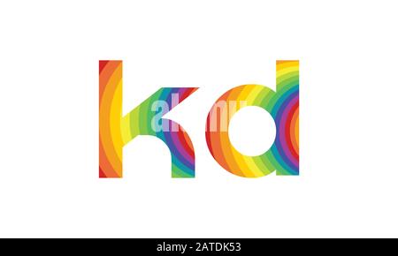 Initial ALphabet KD Logo Design vector Template. Abstract Letter KD Linked Logo Stock Vector