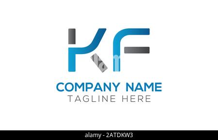 Initial ALphabet KF Logo Design vector Template. Abstract Letter KF Linked Logo Stock Vector