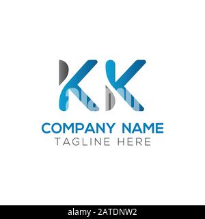Initial ALphabet KK Logo Design vector Template. Abstract Letter KK Linked Logo Stock Vector