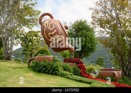 dome building of the botanical garden made of glass and metal in Vietnam, Nha Trang city 2018-01-08 Stock Photo