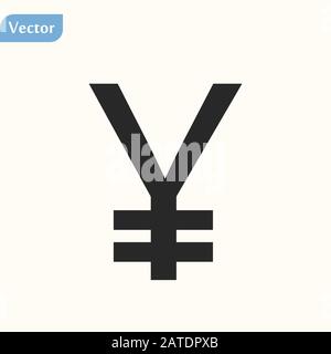 Yen sign icon. JPY currency symbol. Money label. Gray circle button with icon. Vector Stock Vector
