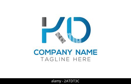 Initial ALphabet KO Logo Design vector Template. Abstract Letter KO Linked Logo Stock Vector