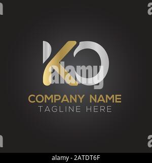 Initial ALphabet KO Logo Design vector Template. Abstract Letter KO Linked Logo Stock Vector