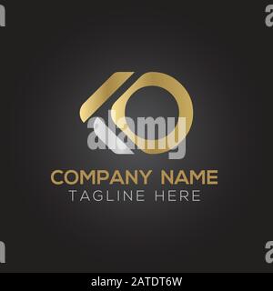 Initial ALphabet KO Logo Design vector Template. Abstract Letter KO Linked Logo Stock Vector