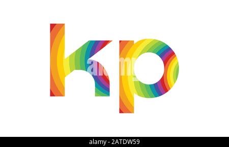 Initial ALphabet KP Logo Design vector Template. Abstract Letter KP Linked Logo Stock Vector