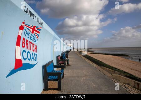 Canvey Island promenade, UK Stock Photo