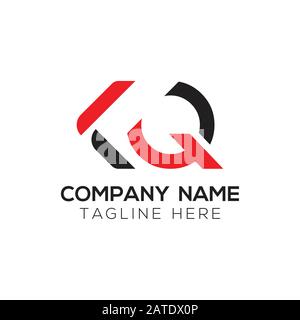 Initial ALphabet KQ Logo Design vector Template. Abstract Letter KQ Linked Logo Stock Vector