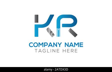 Initial ALphabet KR Logo Design vector Template. Abstract Letter KR Linked Logo Stock Vector