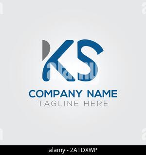 Initial ALphabet KS Logo Design vector Template. Abstract Letter KS Linked Logo Stock Vector