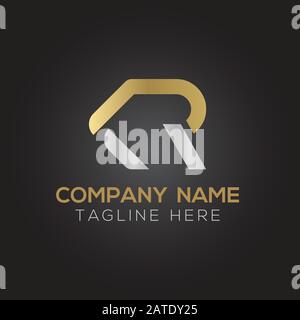 Initial ALphabet KR Logo Design vector Template. Abstract Letter KR Linked Logo Stock Vector