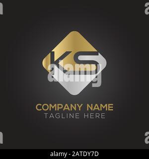 Initial ALphabet KS Logo Design vector Template. Abstract Letter KS Linked Logo Stock Vector