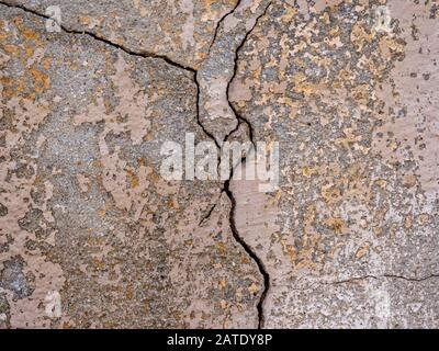 Cracks in the building wall Stock Photo