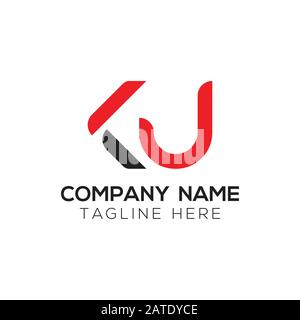 Initial ALphabet KU Logo Design vector Template. Abstract Letter KU Linked Logo Stock Vector