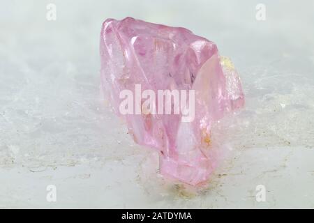 ruby in calcite matrix from Dattaw Mine, Myanmar Stock Photo