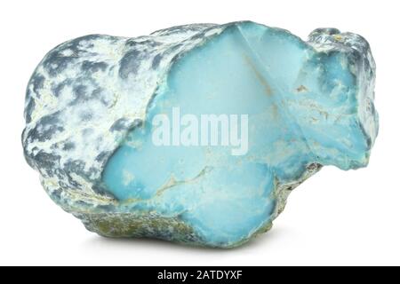 turquoise from Sleeping Beauty Mine, Arizona isolated on white background Stock Photo