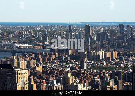 New York City. Wonderful panoramic aerial view of Manhattan Midtown ...