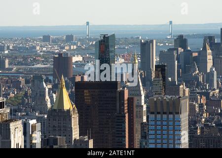 New York City. Wonderful panoramic aerial view of Manhattan Midtown ...