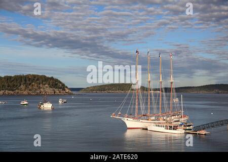 Margaret Todd Windjammer Cruise Sailboat, Bar Harbor, Mount Desert Island, Maine, New England, USA Stock Photo