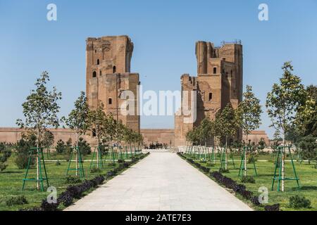 Of Ak-Saray Palace build by Timur in Uzbekistan Stock Photo