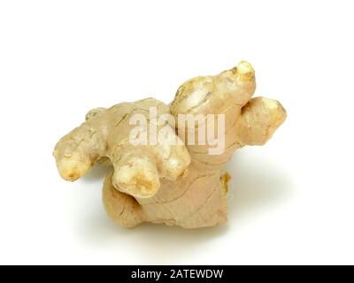 fresh ginger isolated on white background. Stock Photo