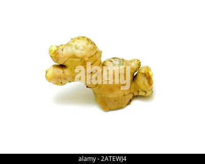fresh ginger isolated on white background. Stock Photo